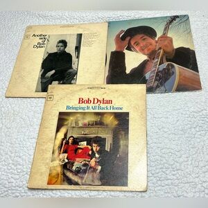 Lot of 3 Vintage 1970s Classic Rock Vinyl LPs Bob Dylan